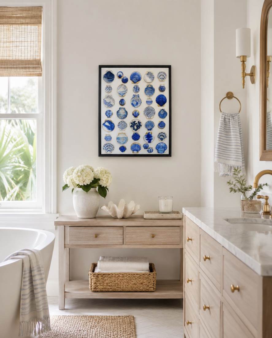 Blue Inventory styled in a coastal interior