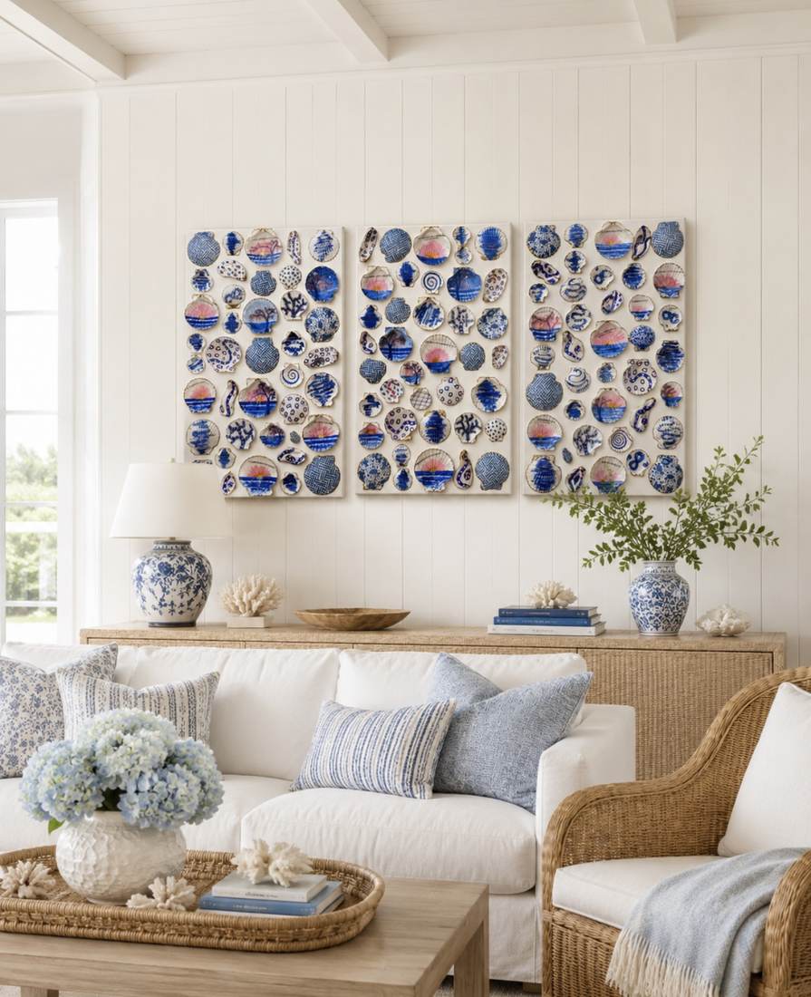 Tidal Prayers displayed in a coastal home